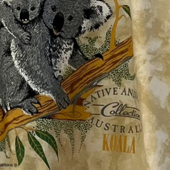 Australian Grown Unisex Yellow Koala Collection Tee Shirt Sz med - Picture 2 of 8